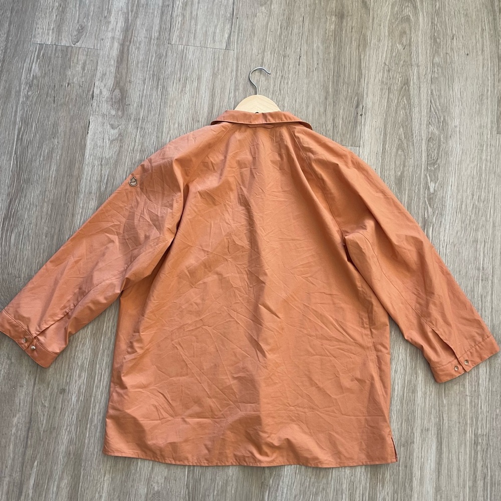 Fjällräven Abisko Hike Shirt W Orange Button Front Size M - Picture 4 of 6